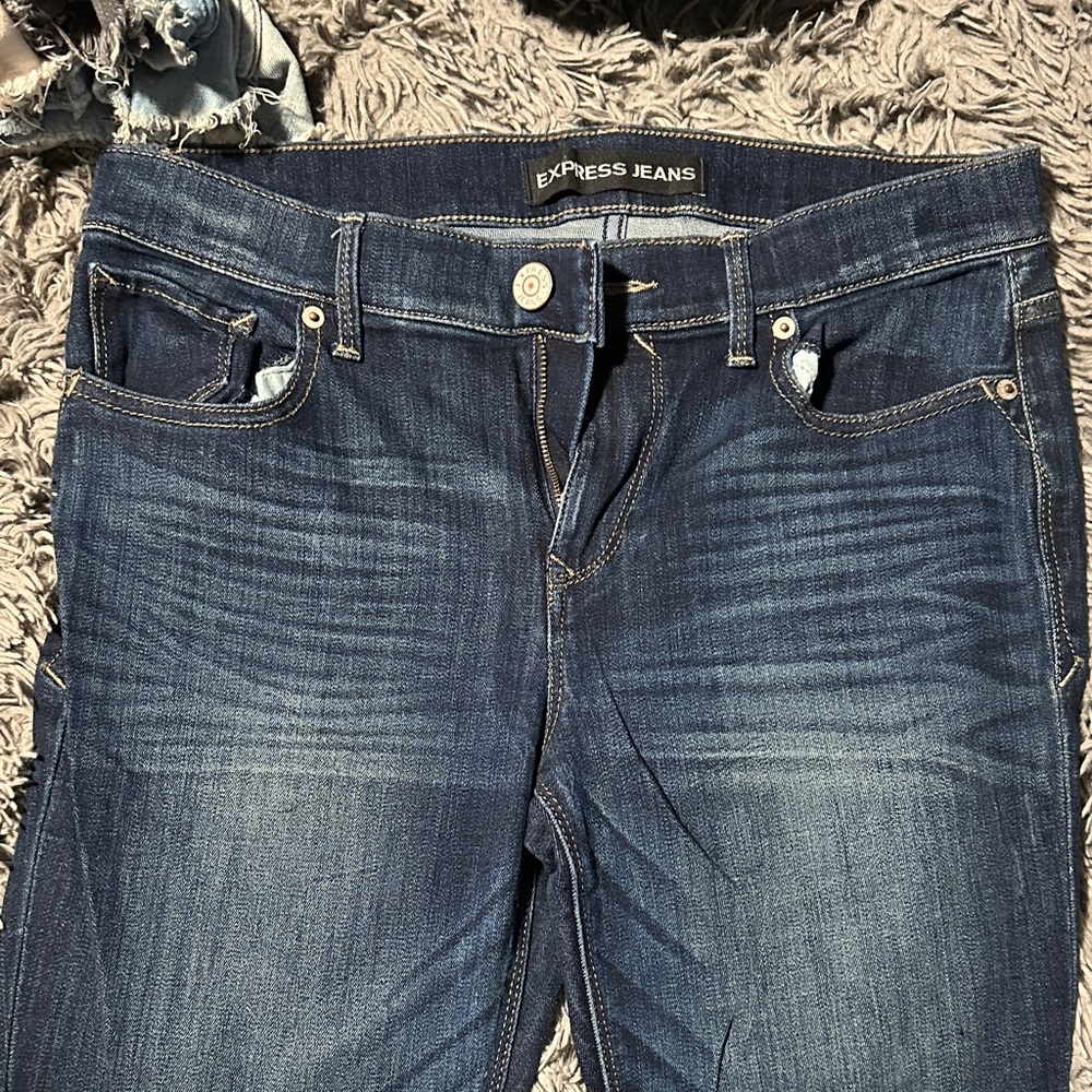 Express Dark Blue Boot Cut Jeans